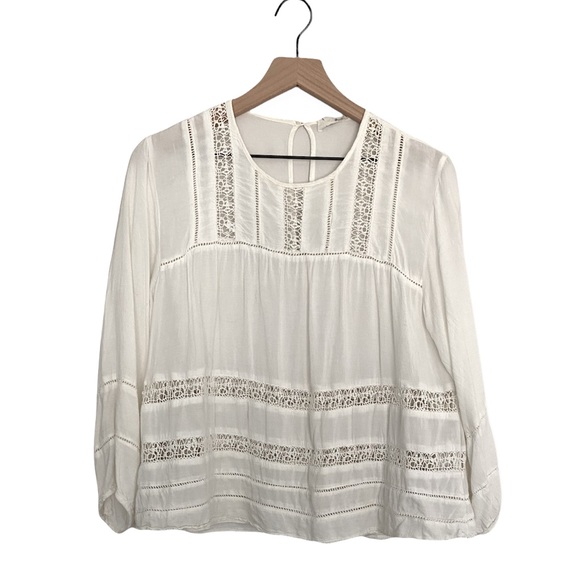 Aritzia Wilfred white boho flowy blouse sz S Host pick! Jun1❤️ - Picture 2 of 4
